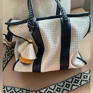 Chalk Square Perforated Ella Bag